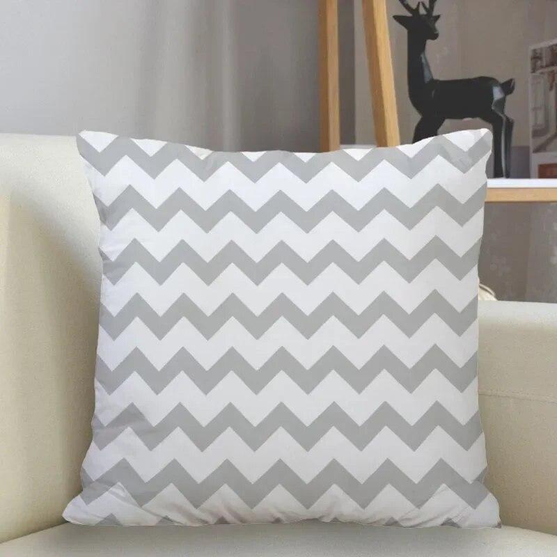 Striped Color Pillowcase Square Cover Zipper