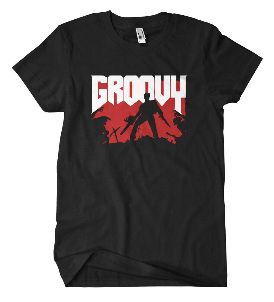 

Футболка Groovy Baby M2 Cult Dance Devil Evil Dead Ash Horror Zombie Movie Hail Unisex