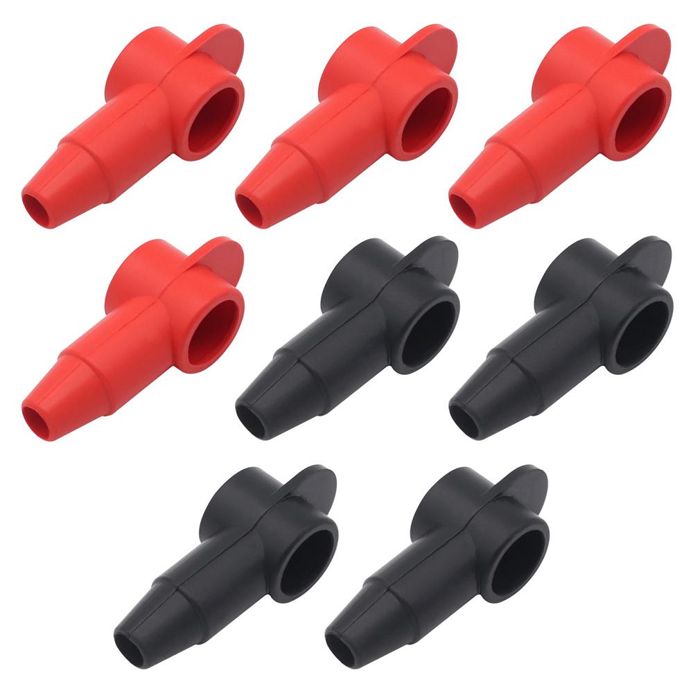 8Pcs Silicone Battery Terminal Post Stud Boot Cover Protector with Fastener Ties