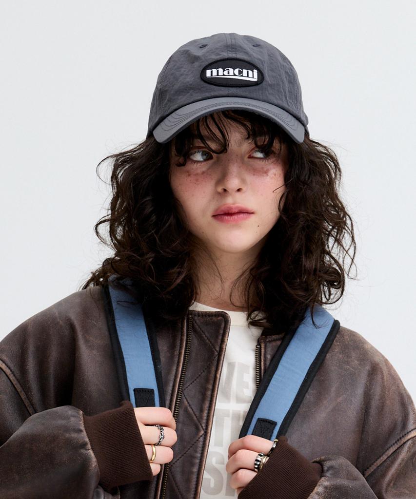 Makeuni Logo Patch Nylon Deep Cap Charcoal