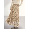 Mishow Chiffon A-Line Plaid Skirt