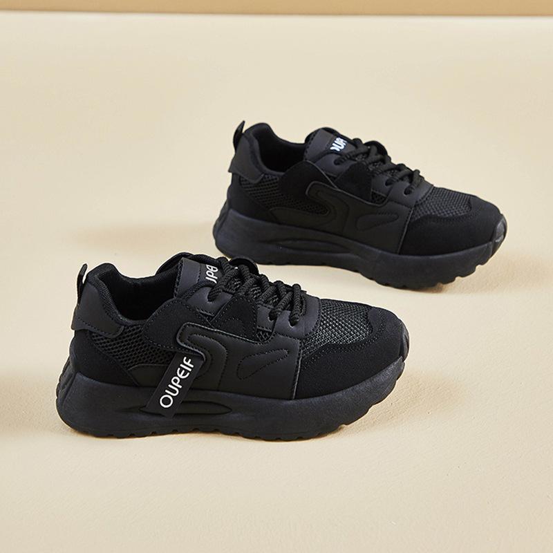 Mesh atmungsaktive Dad-Schuhe Damen 2025 Frühling neue einzelne Mesh kleine weiße Schuhe atmungsaktive Schuhe mit dicker Sohle