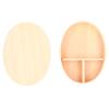 Wood Color Bento Box Oval Shape Sushi Lunch Box Food Storage Container for Student Adult