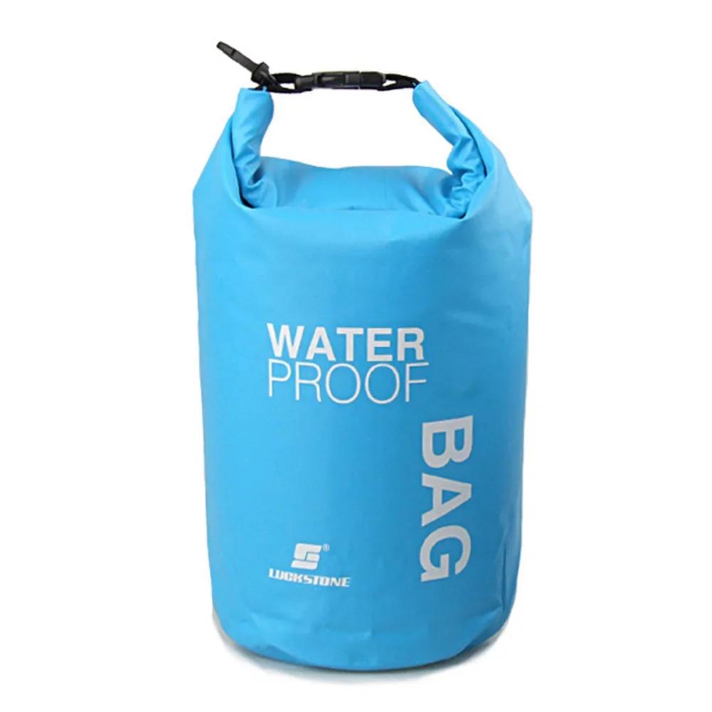 Borsa Impermeabile 2/3/5/10L Sacca Secca in PVC per Nautica Pesca Rafting Nuoto Galleggiamento Deriva Borsa Acqua Borsa Custodia da Campeggio