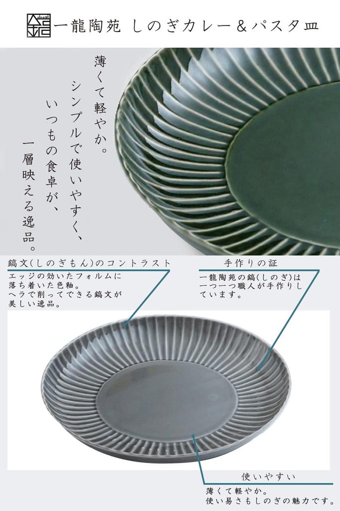 Color To Your Ichiryu Toen Hasami Ware Shinogi Curry Pasta Stylish Japanese Microwave Gift [Add Table] Plate, Plate, Etc., Heat-resistant Plate,