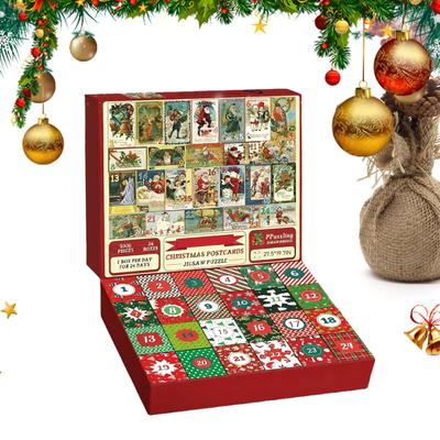 Christmas Calendar Countdown Wall Decor Christmas Puzzles 24 Days Holiday Puzzles Countdown Calendar For Teens For Men Women