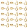 80Pcs 201 Stainless Steel Tube Bails, Loop Bails, Ring Bail Beads, Real 18K Gold Plated, 10x7x2.5mm, Hole: 1.6mm, 80pcs/set