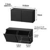 Yamazaki Film Hook Facial Cleansing Powder Storage X X Tower with Floating Small Item 10780 & Dustbin, Black, Dimensions W19.8 D7.3 H10cm, Series,