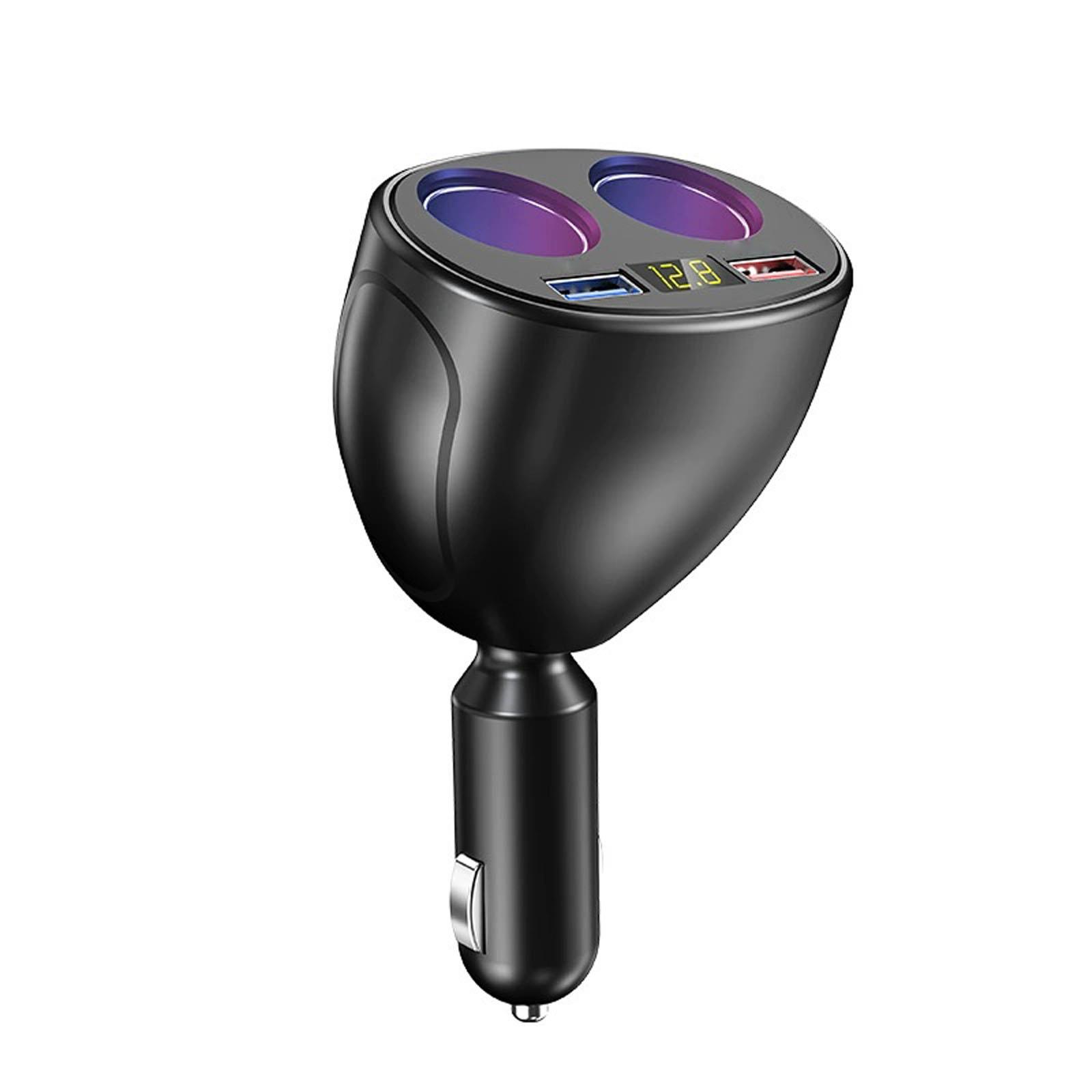 

Lighter Adapter, Car Lighter Splitter Fast Charging USB Car Charger Adapter with Voltmeter 30W PD & QC 3.0 12V USB Extension Car One Size