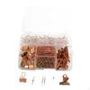 Paper Clips and Binder Push Pins Set, Non-Skid Map Tacks Thumbtacks Kits with Container