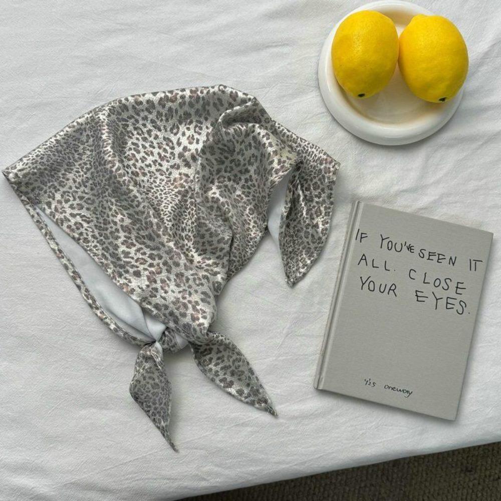 Y2K Triangle Scarf Printed Punk Bandana Simple Leopard Print Silk Scarf  Scarf Accessories Style 2