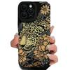 Gold Line Leopard Print Phone Case for Apple iPhone 16Promax/17, Japanese/Korean/European/American styles.