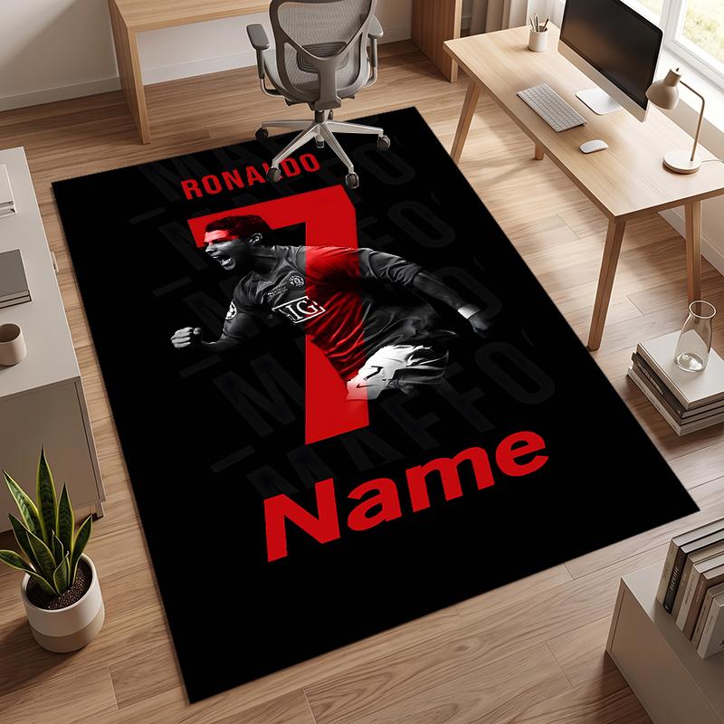 CR7 (5) Personalisierter Name Büro Teppich Stilvolle Dekoration für Wohnzimmer Schlafzimmer Küche