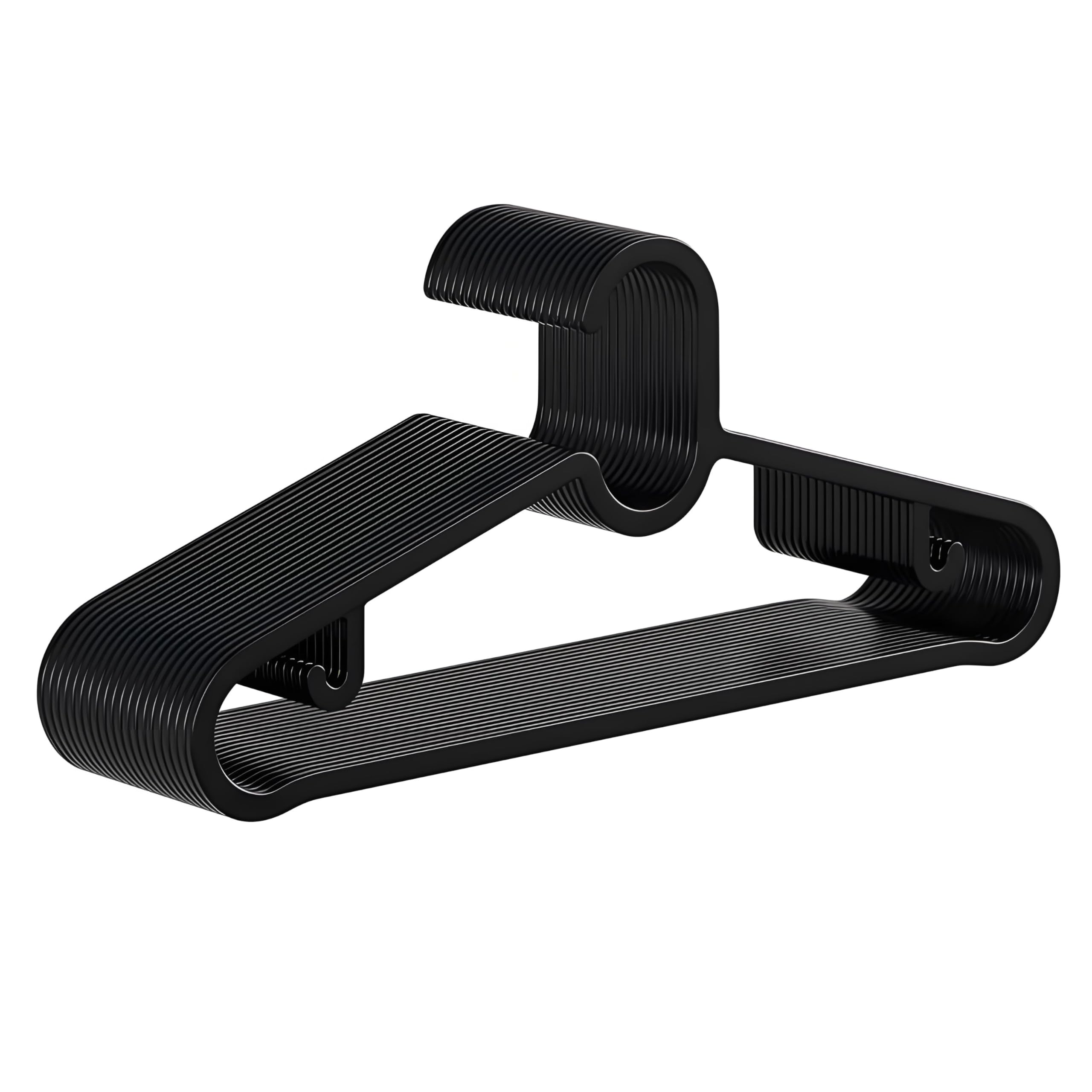 

IOLOYU Hanger Set of Stylish Clothes High Load Prevents Clothes Deformation and Basic 20, Rack, Non-Slip, Ultra-Thin, Mark-Free Plastic, чёрный