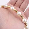 Stylish Luxury Pearls Beads Dog Harness Leash Fine Workmanship with Hanging Hook