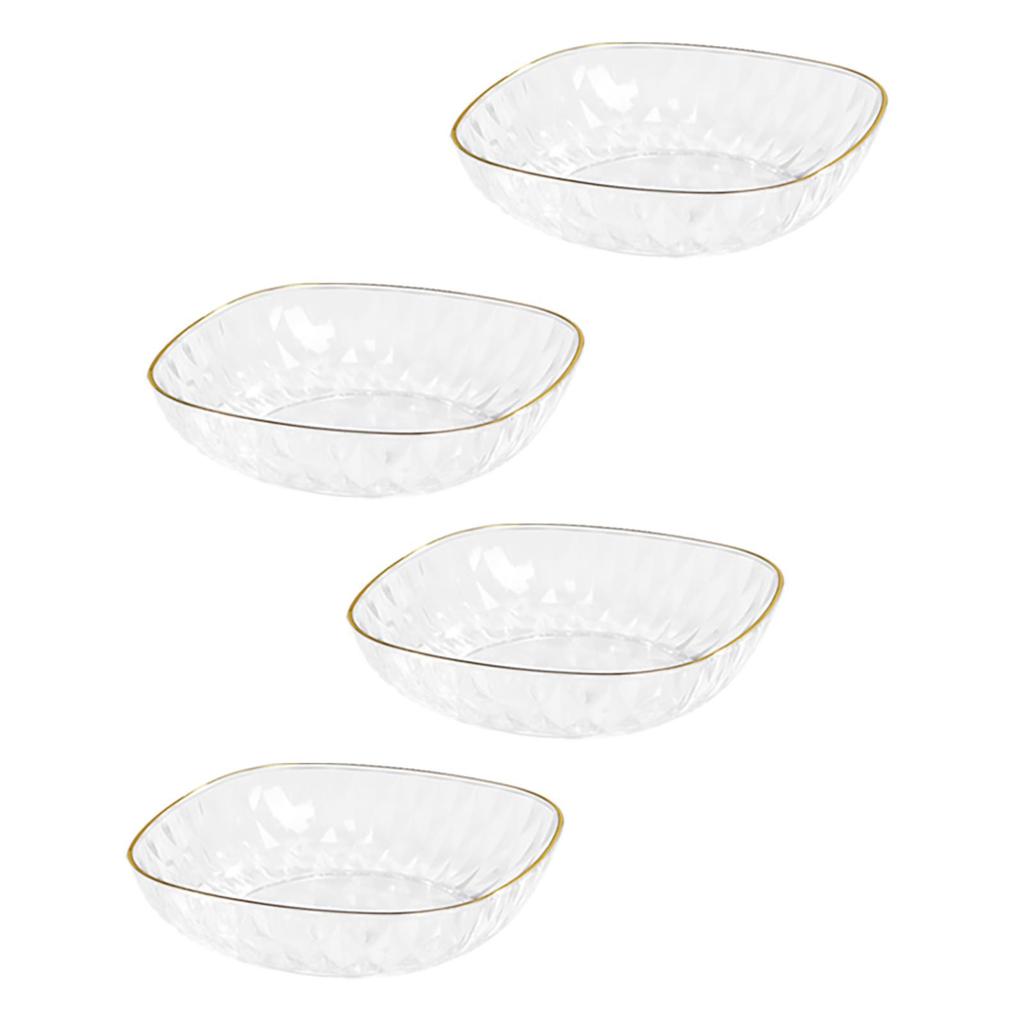 4 Pieces Fruit Plates Household Fruit Candy Tray for Candy Veggies Kitchen