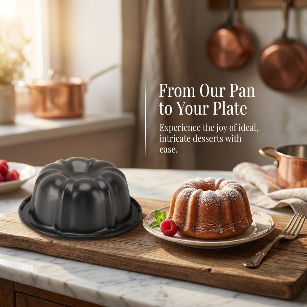 4pcs Chrysanthemum Pumpkin Cake Pans Round Shape Kugelhopf Mold Fluted Baking Cake Pans  Baking