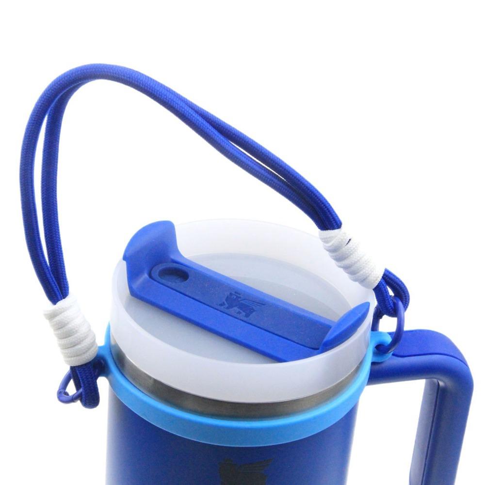 Silicone Water Bottle Strap Handle Holder Universal Anti Slip and Anti Fall Carrier Sling for 8 40oz Cups Bottles Accessories