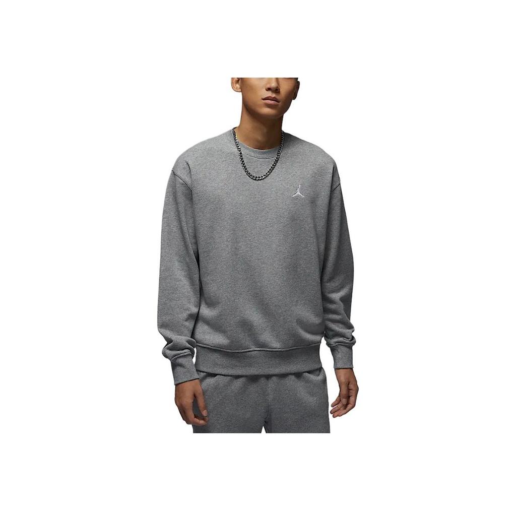 Jordan Brooklyn Fleece FW24 Casual Soft Skin-Friendly Breathable Sports Spliced Sweatshirt Men sweatshirt Carbon-Gray FV7296-091