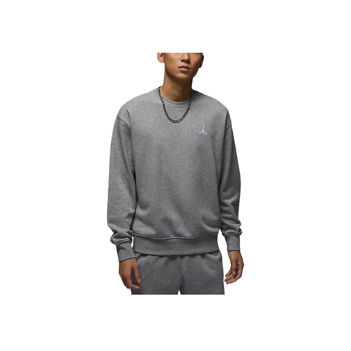 Jordan Brooklyn Fleece FW24 Lässig Weich Hautfreundlich Atmungsaktiv Sportlich Gespleißtes Sweatshirt Herren Sweatshirt Karbon-Grau FV7296-091 2XL