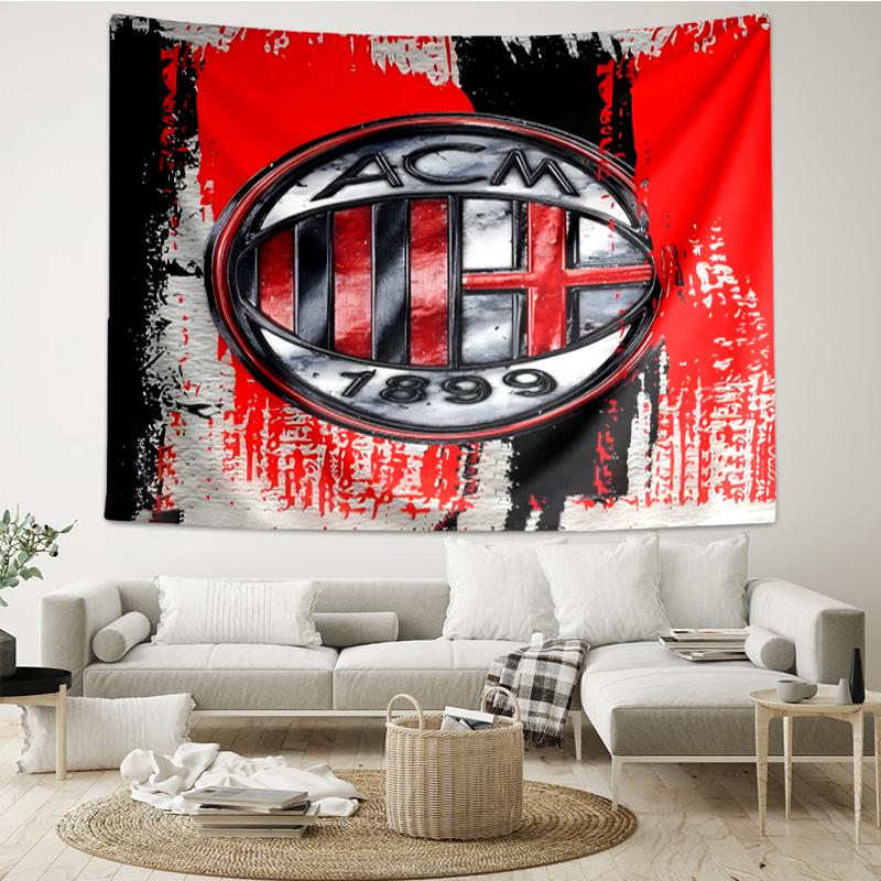 Ac Football Club Tapestry Hanging for Bedroom,Livingroom, Playroom,Decor Art Room Wall Tapestry Holiday and Birthday Gifts