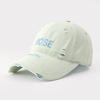 New alphabet embroidered baseball cap ripped hip hop visor children spring and summer fashion versatile cap