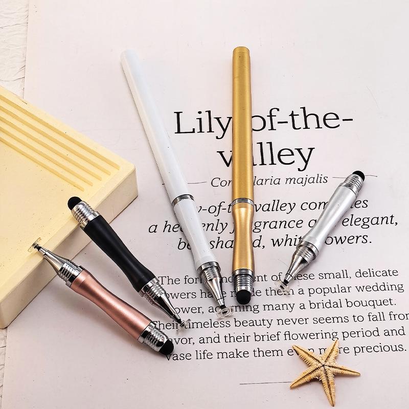 Universal Capacitive Touch Pen with Round Disc for Drawing and Editing - Light Luxury Gift with Custom Logo
