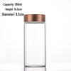 Rose Gold Portable Tea Dispenser - Large Caliber Glass Bottle with Aluminum Cap (65mm), Recyclable and Durable.
