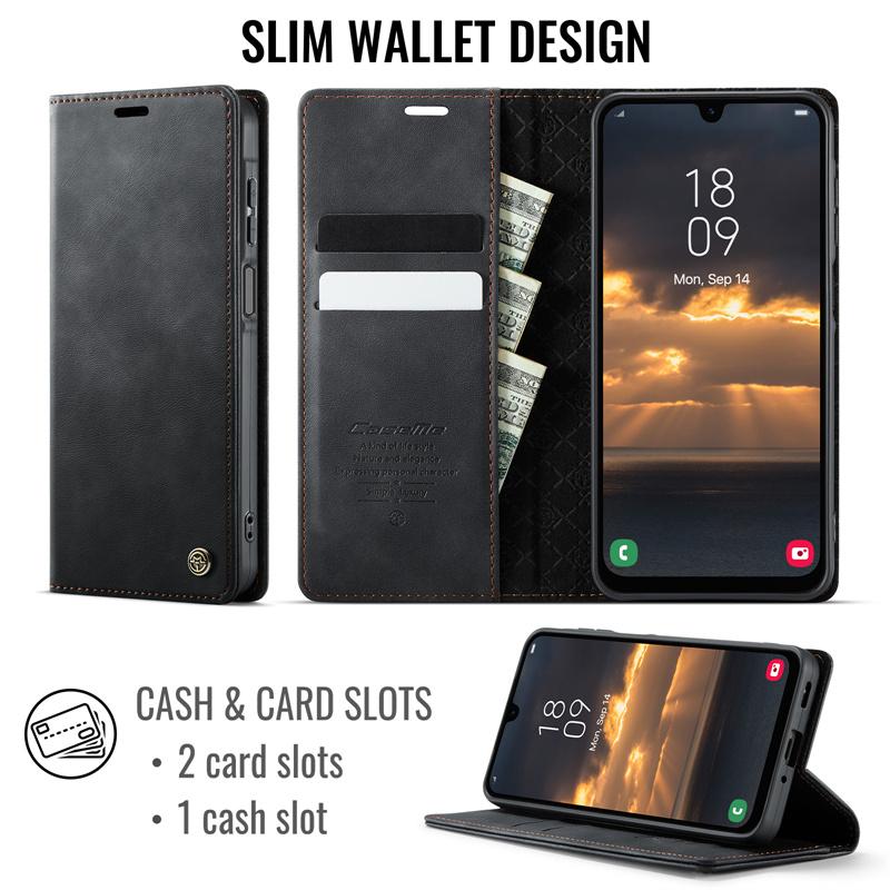 Magnetic Flip Leather Phone Case For Samsung Galaxy S25 FE S24 S23 Plus S22 S21 S20 Ultra A17 A56 A36 A16 A55 A35 A15 A54 A34 A14 A53 A13 Wallet Cover