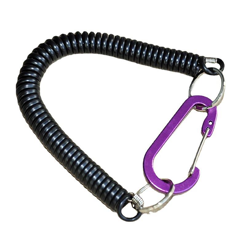 1 Pcs Fishing Tools Anti-Lost Lanyard Telescopic Elastic Retention Rope Safety Spring Lanyard Rope Key Ring Chain Accessories
