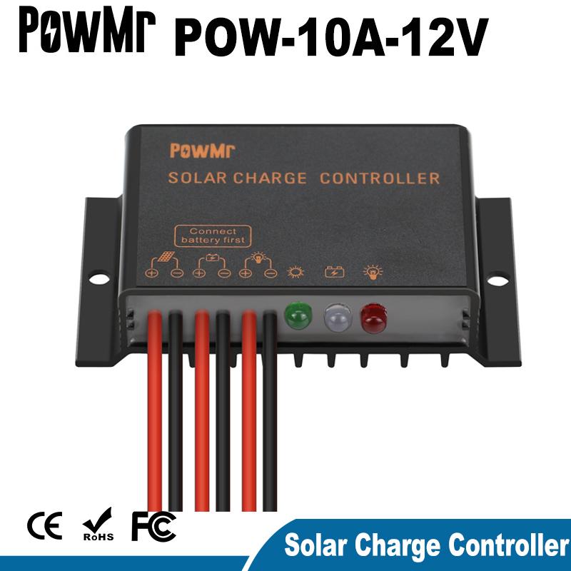 PowMr 10A 12V Контроллер заряда от солнечных батарей 12В Водонепроницаемый IP68 Без управления светом и таймером Нагрузка 24 часа Работа на открытом воздухе