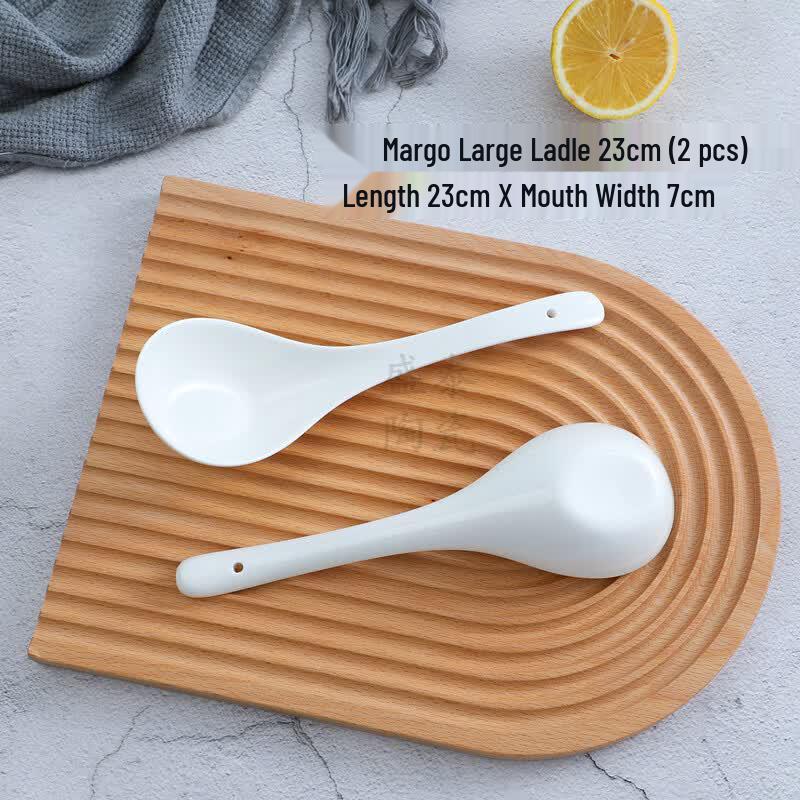 Extra-Large Ceramic Long-Handle Soup Spoon