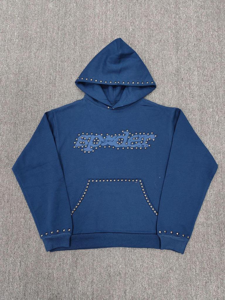Spider Web Print Men's Heavyweight Hoodie - Trendy, Loose Fit with Plus Velvet