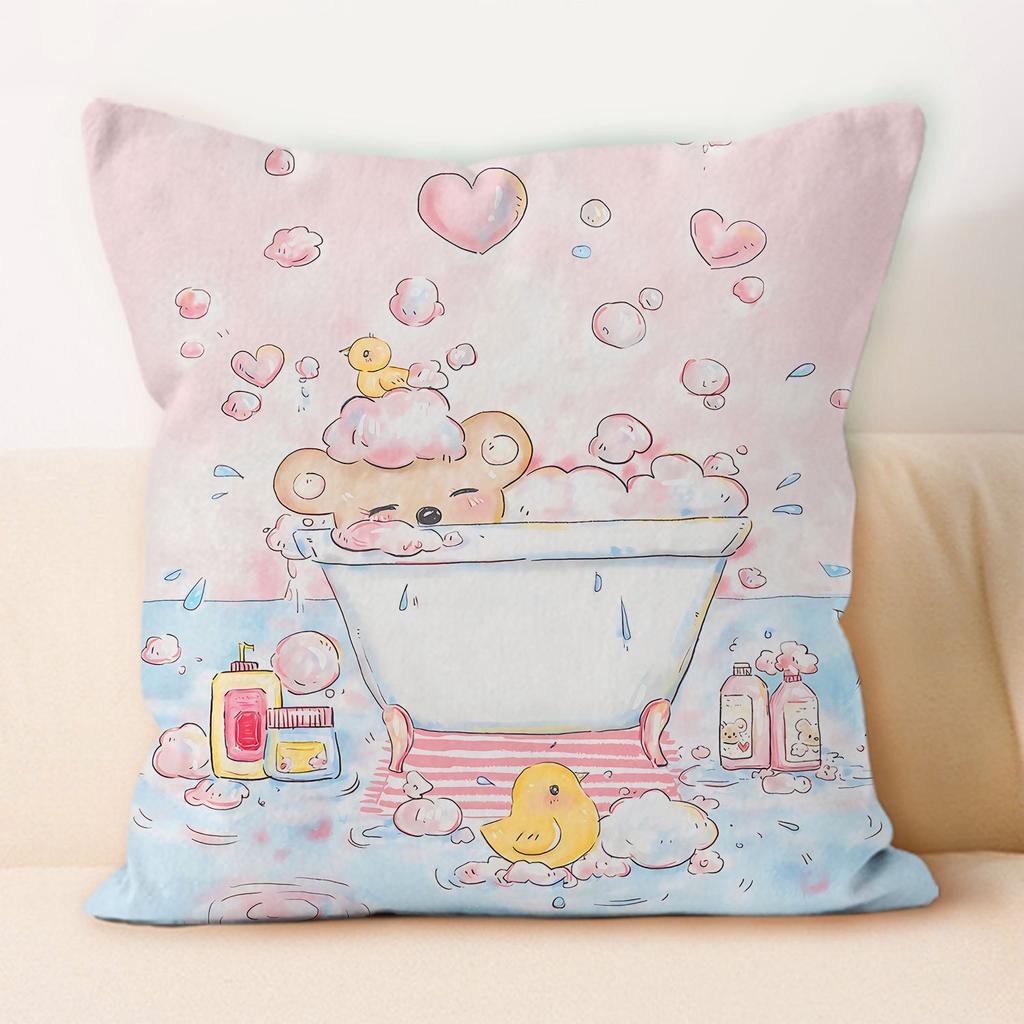 Retro and Cute Animal-Print Pillows Removable Covers for Home Use Pillows for Office Naps