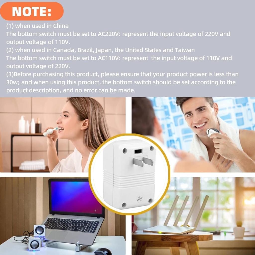 Voltage Converter 70W 110V/120V to 220V/240V Step-Up&Down Voltage Converter Transformer for Travel