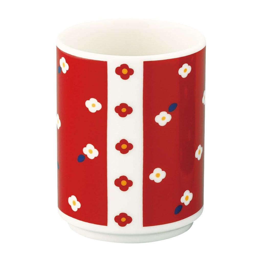 Officially licensed Chiikawa diameter approximately 8 x flower garden Japanese Yamaka teacup, 300ml, 10cm, design, tableware, red, Shoten, CKW21-327