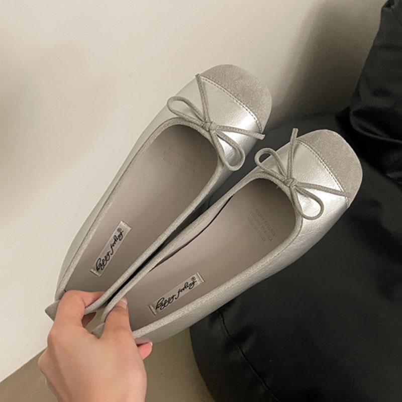 Měkké Dámské Hedvábné Mělké Dámské Baleríny S Botami Pantoflemi Kulatá Špička Obuv Nazouvací Dámské Baleríny Taneční Boty