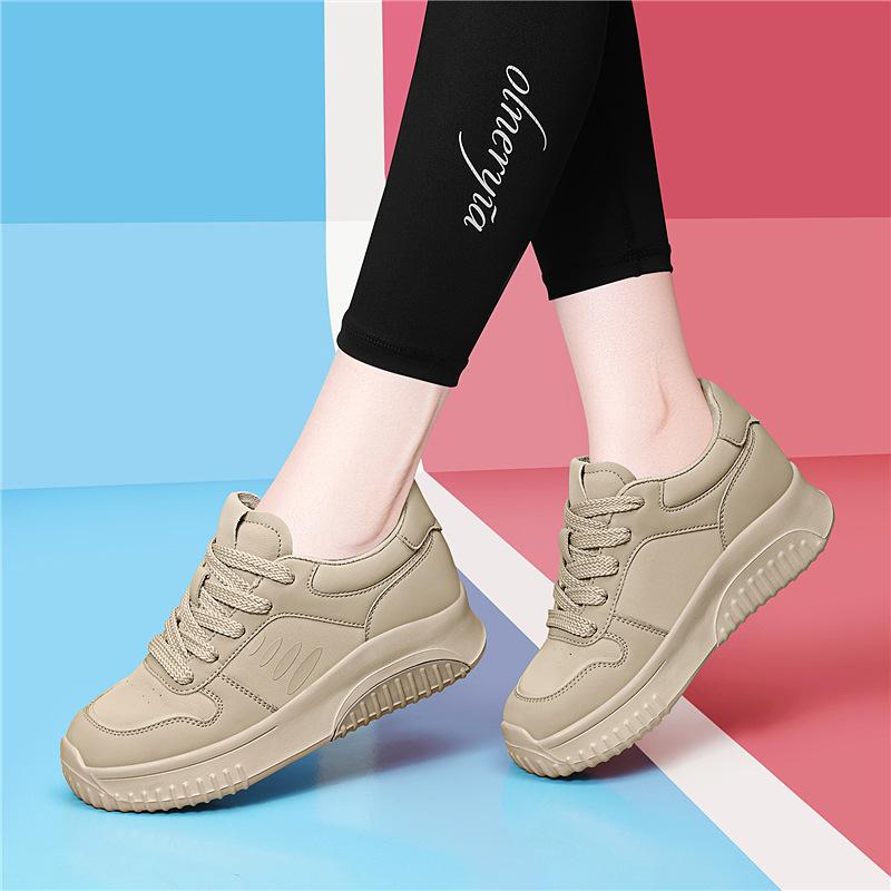 New Autumn and Winter Platform Women's Leather Casual Women's Sneakers Are Fashionable, Comfortable and Versatile Shoes for Women