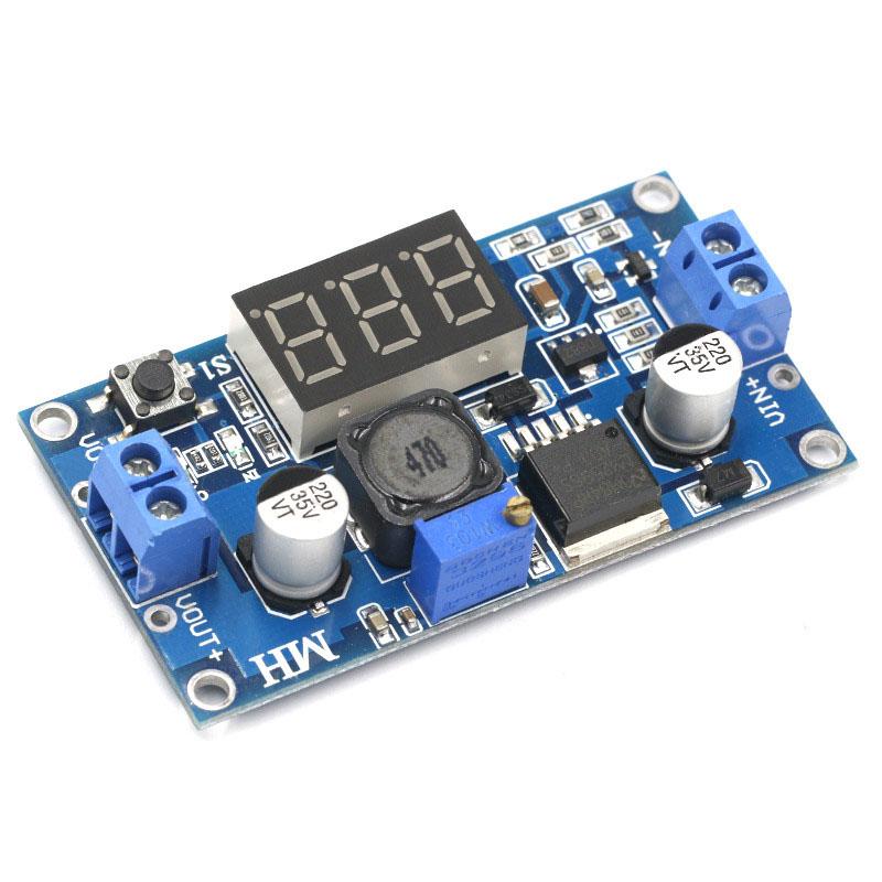 

LM2596 BUCK 3A DC-DC регулируемый понижающий модуль питания + светодиодный вольтметр