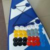 4 Stück Aufblasbares Boot Kajak Sup D-Ring Flicken & Stoß-Bungee-Seil Gelb