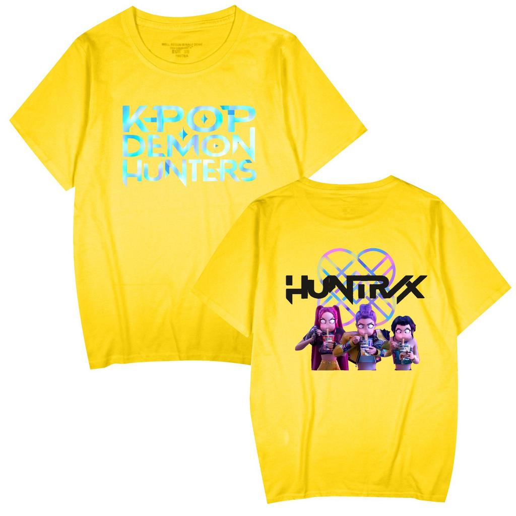 Men T-shirt Fashion KPop Demon Hunters Printed Women T-shirts Tee Shirt Summer Casual Short Sleeve Tops