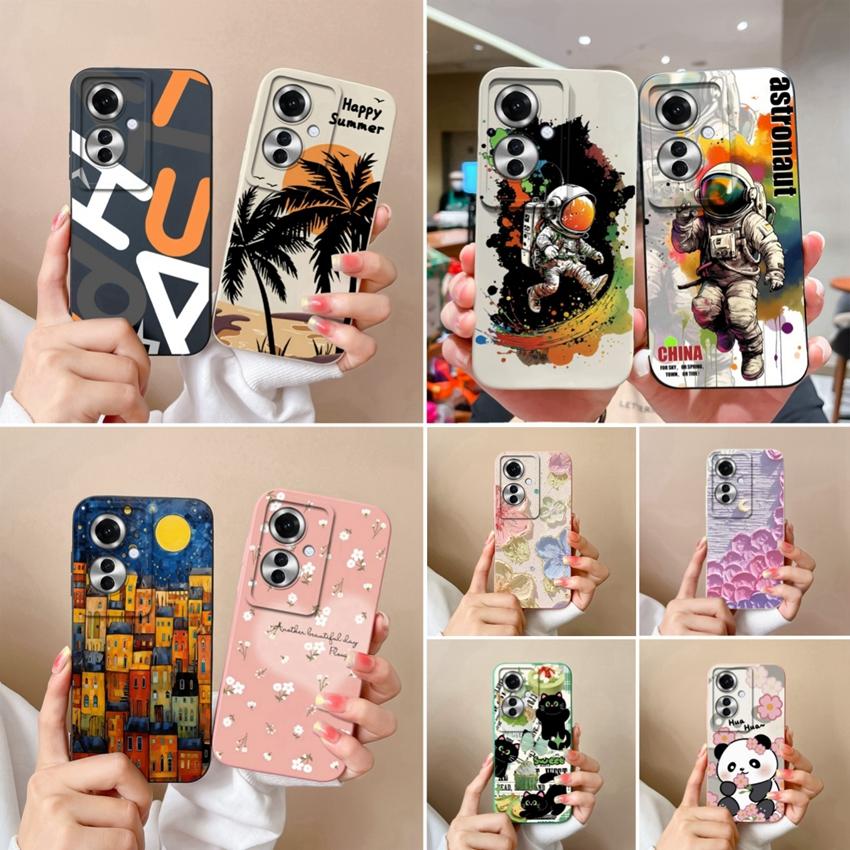 Sacs pour téléphone pour Oppo F25 Pro F23 Realme C20 C25 C30 C31 C33 C35 Narzo N53 N63 Motif Arbre de Coco de Plage Étui de Protection en Silicone Liquide pour Coque Oppo