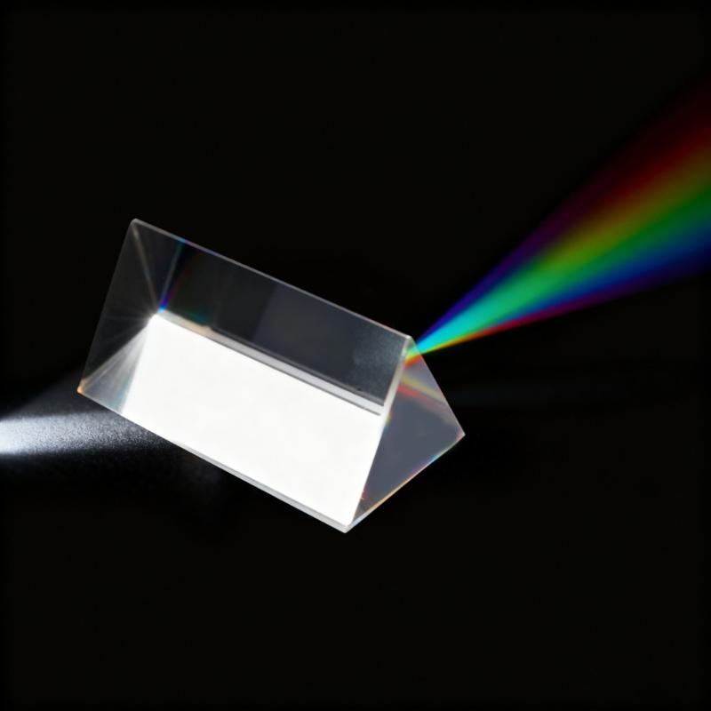 Optics Glass Triangular Prism For Analysis Physics Education And Creative Photography Projects