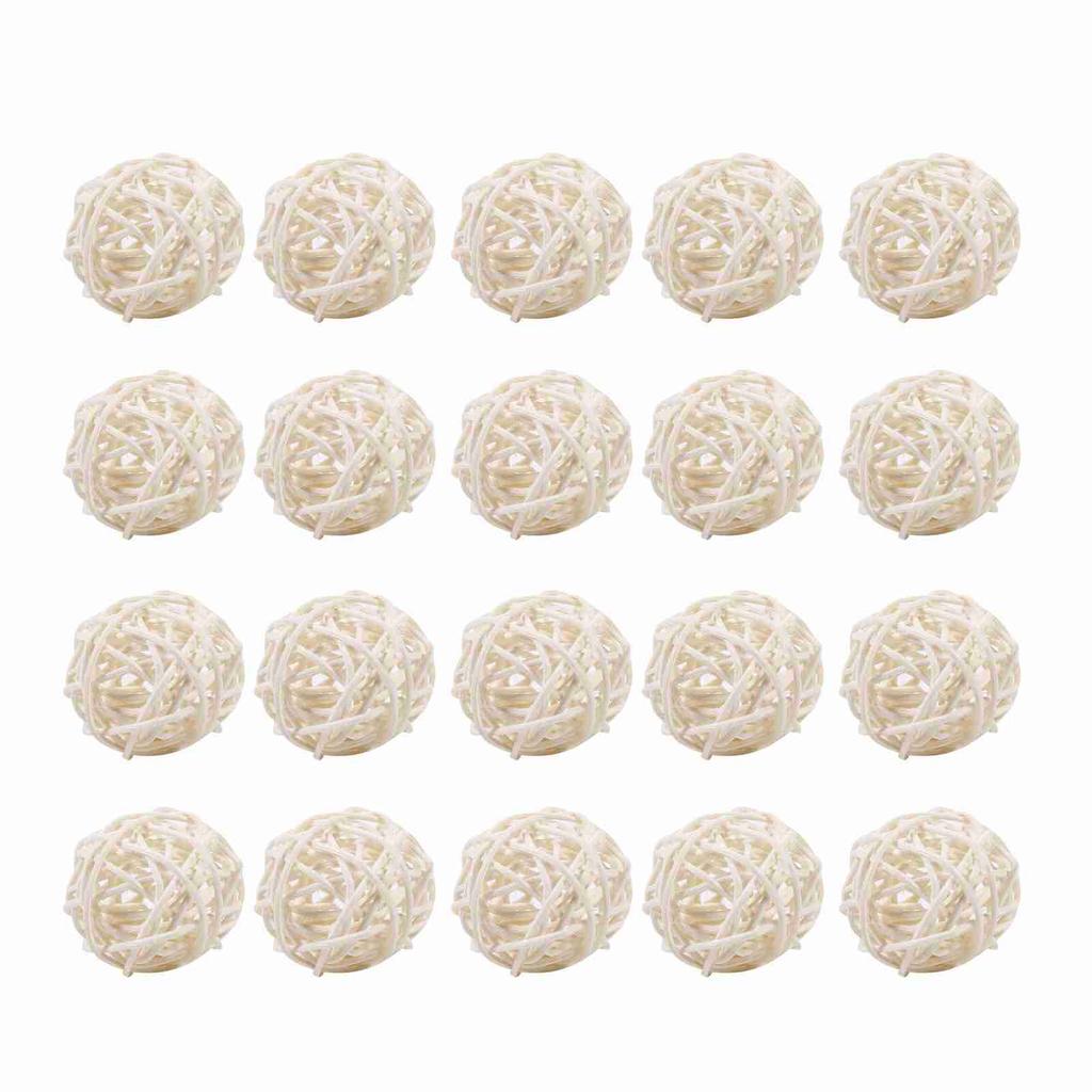 5 Colors 20Pcs Decorative Rattan Balls Ornaments Wedding Christmas Birthday Party Decorations