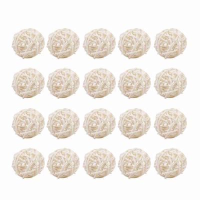 5 Colori 20 Pz Ornamenti Decorativi Palline di Rattan Matrimonio Natale Decorazioni per Feste di Compleanno