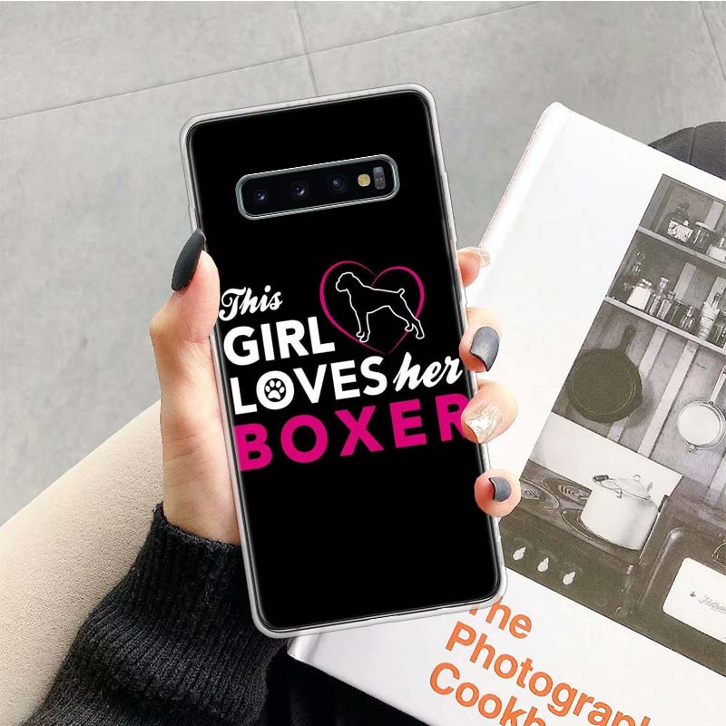 Boxer Dog Phone Case for Samsung Galaxy A52 A51 A50S A12 A22 A32 A72 A10S A30S A31 A71 Note 20 Ultra 10 Plus S10 Galaxy A52 A51