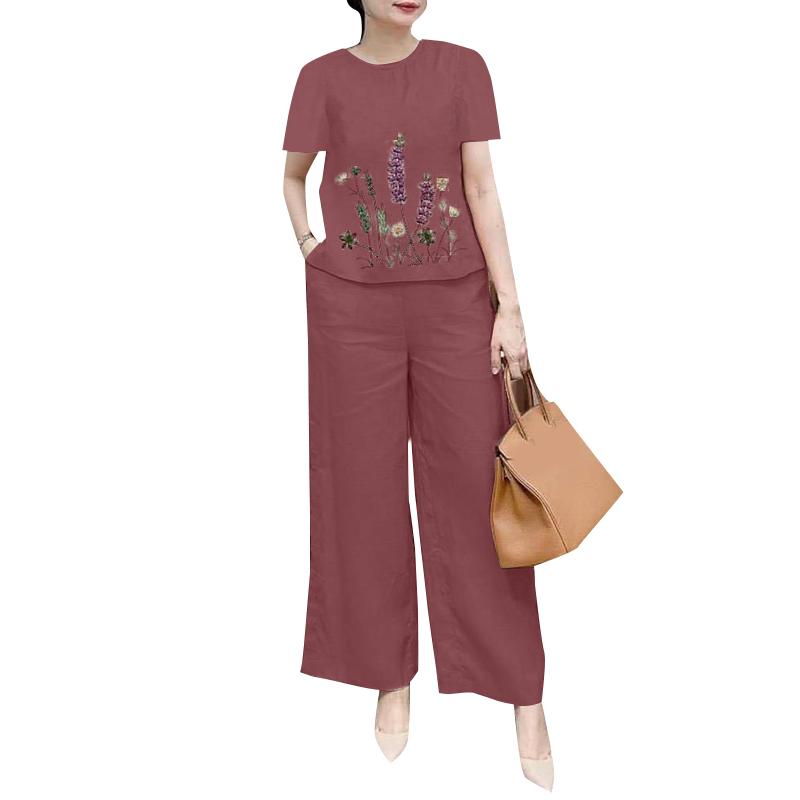 ZANZEA Moteriški palaidinių ir kelnių kasdieniai dviejų dalių rinkiniai