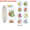50 100500Pcs 1 Inch Thank You Stickers Cartoon Dinosaur Labels For Packaging Baking Labels Gifts Seal Decor Children'S Stickers