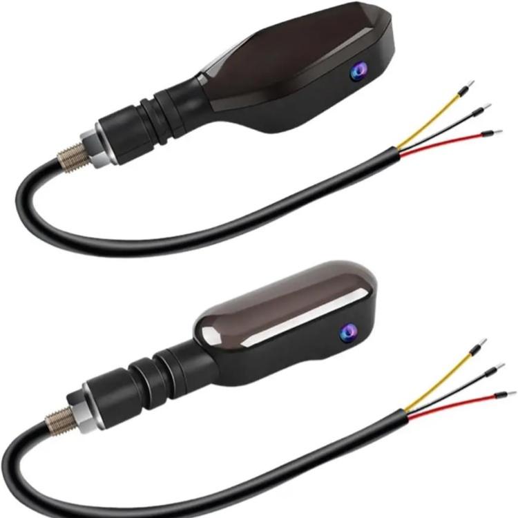 Motorbike Turn Indicator Motorcycle Projection Turn Signal Colorful LED Atmosphere Turn Warning Light чёрный