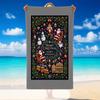 Christmas Printed Beach Towel Soft Quick Dry For Indoor Outdoor Home Use Holiday Gift